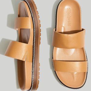 Madewell Leather Slides | The Charley Double-Strap Slide Sandal | Size 7.5